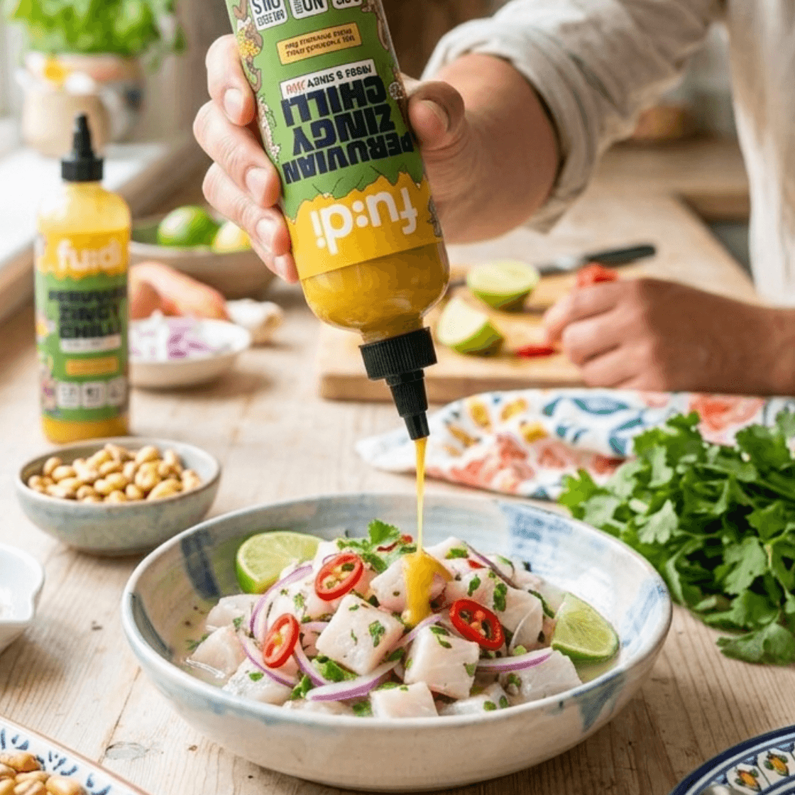 Peruvian Zingy Chilli Sauce fu:di with Aji Amarillo and Habanero – keto friendly hot sauce without seed oils and sugar